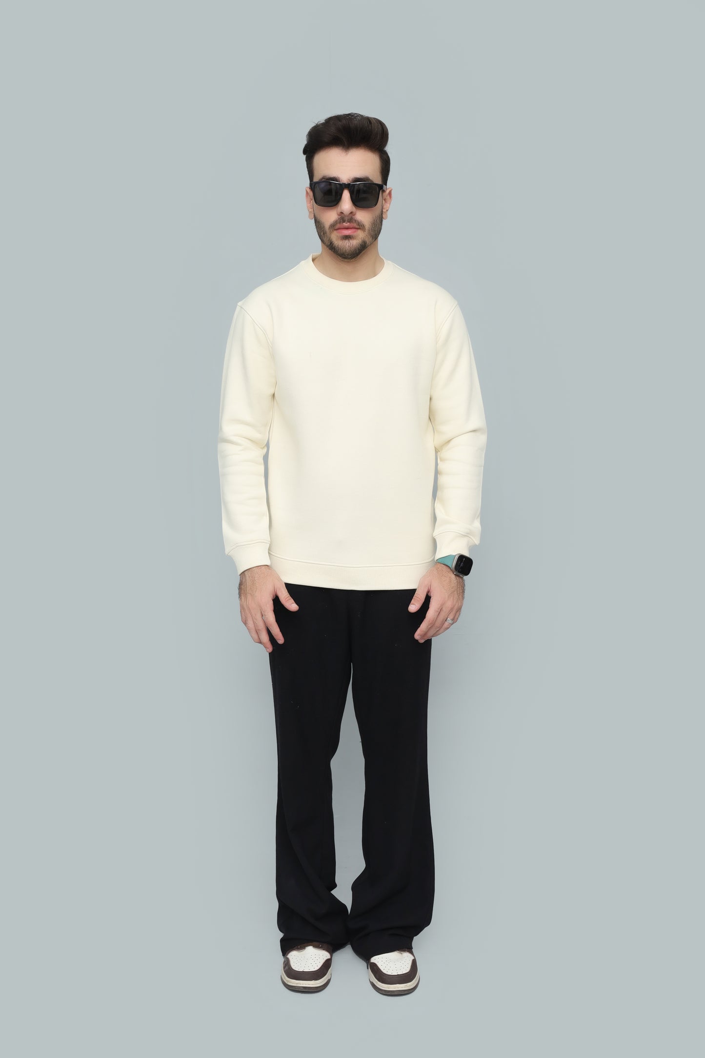 Natural Beige Sweatshirt - Premium Fleece Streetwear