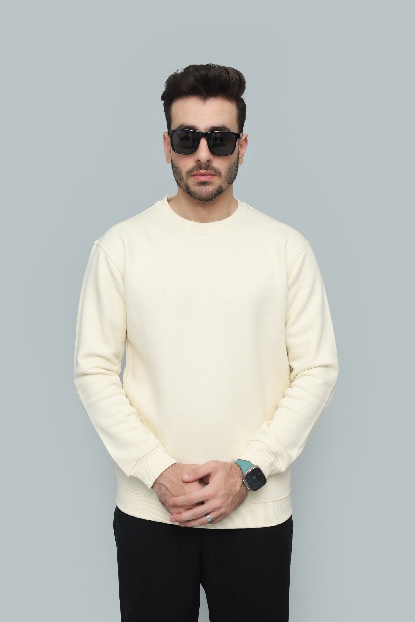 Natural Beige Sweatshirt - Premium Fleece Streetwear