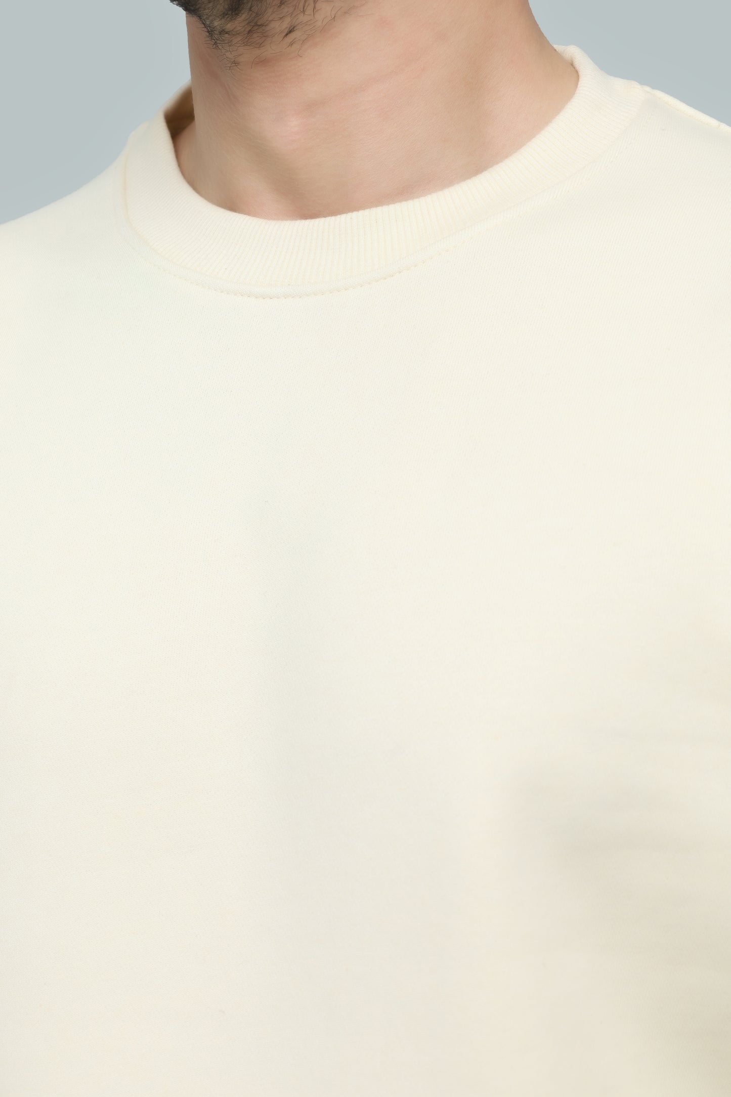 Natural Beige Sweatshirt - Premium Fleece Streetwear