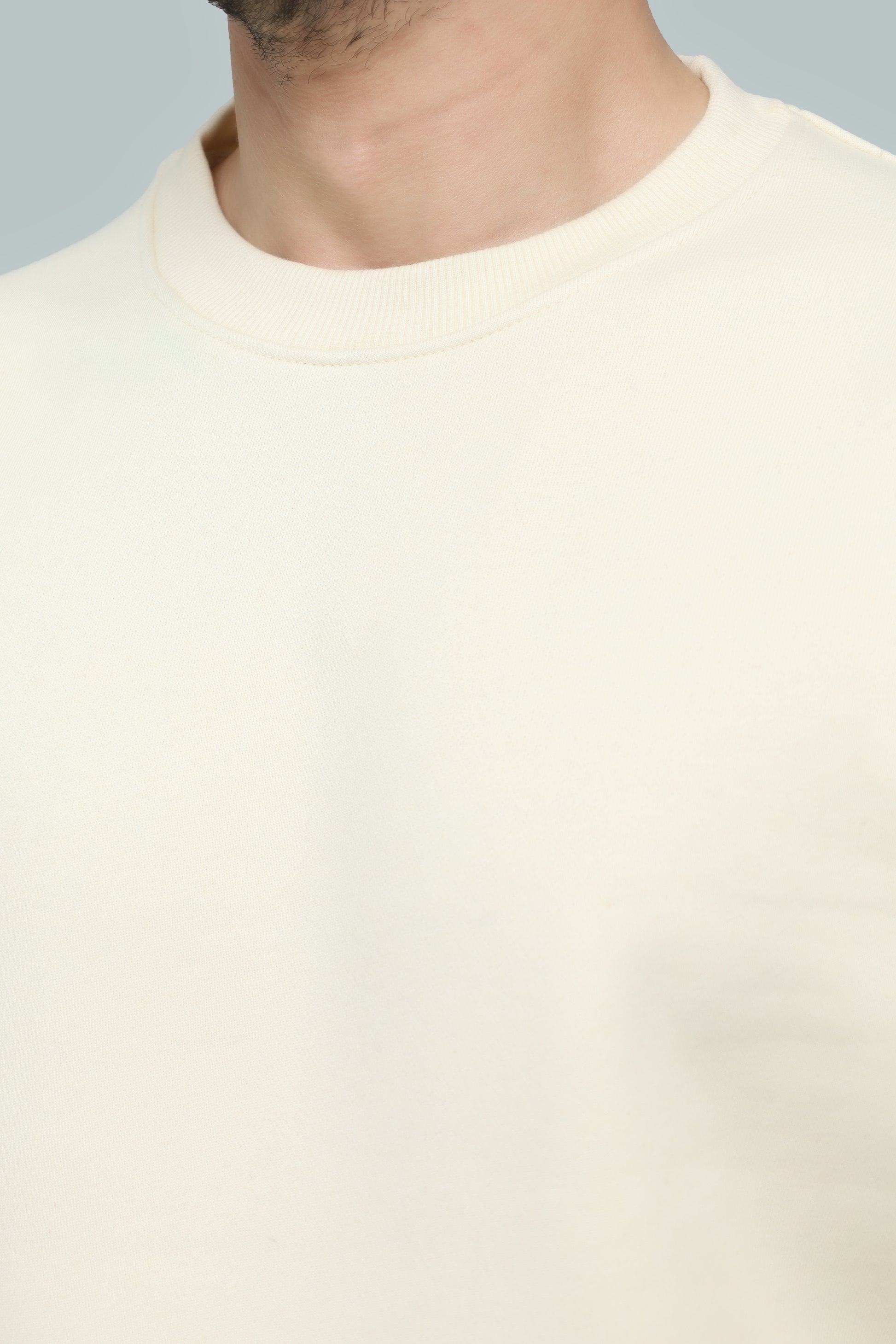 Natural Beige Sweatshirt - Premium Fleece Streetwear