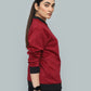 Premium Maroon Quarter-Zip Scuba Sweatshirt