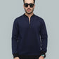Premium Navy Scuba Quarter-Zip Sweatshirt