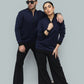 Premium Navy Scuba Quarter-Zip Sweatshirt