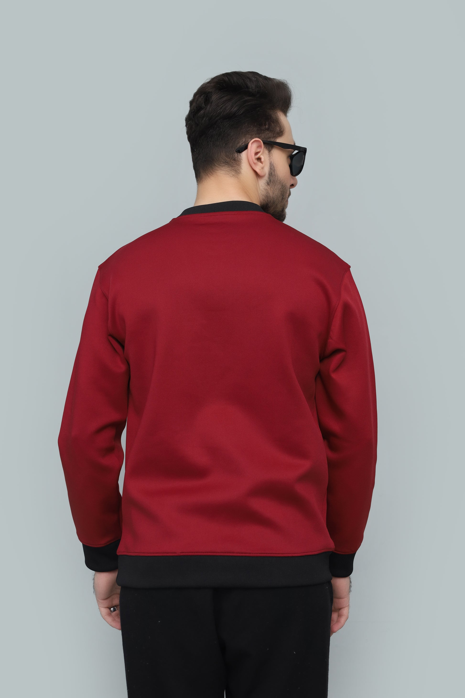 Premium Maroon Quarter-Zip Scuba Sweatshirt