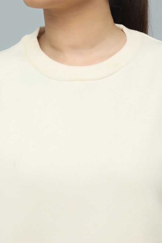 Natural Beige Sweatshirt - Premium Fleece Streetwear